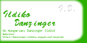 ildiko danzinger business card